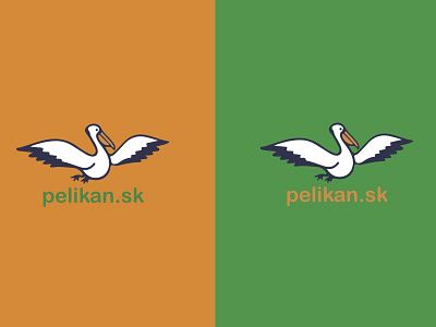Pelikna logo Orange/Green design logo logo design logodesign pelikan