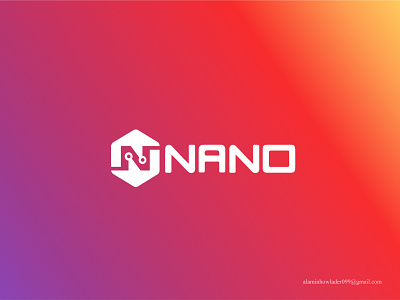 Nano Logo Design abstract logo brand identity branding branding identity design graphic design lettermark lettermark logo logo logo design logos wordmark logo