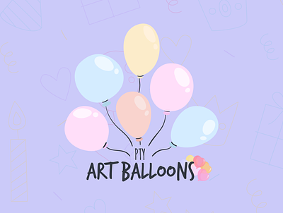 PTY Art Balloons design illustration logo