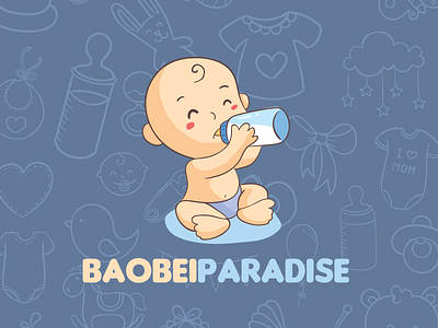 BaoBei Paradise branding design illustration logo