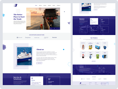 UI Landing Page for Offshore Company