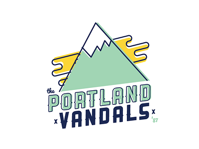 Portland Vandals Illustration apparel branding clothing graphic design graphics halftone hawthorne illustration independent logo lucas lucas jubb mountain ohio portland screen print sweater tee text tshirt typography vector