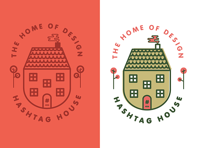 Hashtag House Logo graphic design hashtag home house illustration illustrator layout logo logotype lucas jubb tree typography