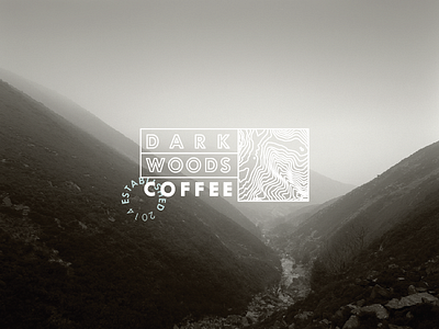 Dark Woods Coffee WIP branding contour countryside graphic design identity logo logotype lucas jubb map mountain