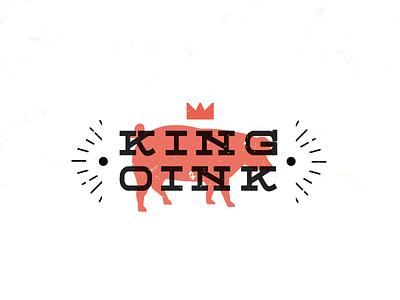King Oink - A new kind of Poutine bbq branding graphic design identity logo logotype lucas jubb meat pig poutine typograpy