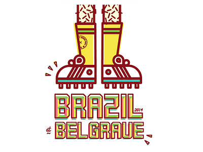 Brazil 2014 Typography brazil design football illustration logo pastel soccer street type typography