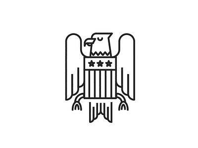 CIA Badge WiP cia eagle flag icon illustraiton line logo lucas jubb usa vector