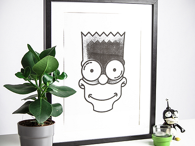 Bartman - Simpsons Risograph Print bart bartman fox illustration lucas jubb nibbler print risograph simpson