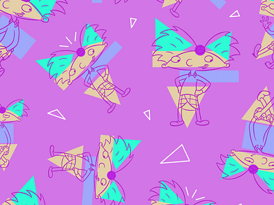 hey! Arnold Pattern 90's 90s arnold hey arnold lucas jubb nick nickelodeon pattern planet retro typography