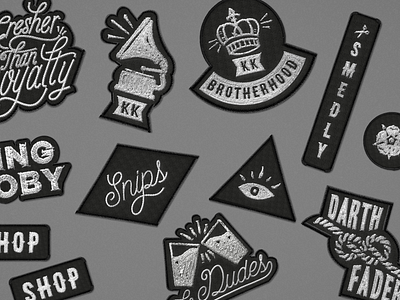 Patches for King Koby Barbershop barbers branding graphic design identity logo patch typography