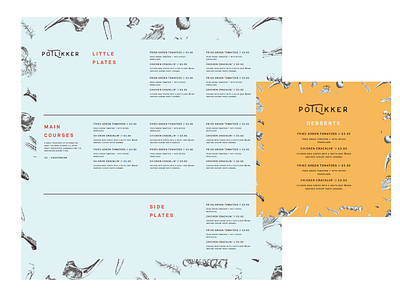Potlikker menu design version one