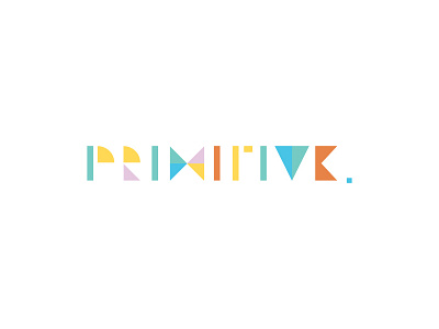 Primitive Logo un-used concept colour logo lucas jubb minimal shape typography