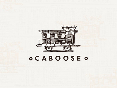 Caboose Street Food Logo Repurpose hand drawn logo design lucas jubb sign sketch street food texture train