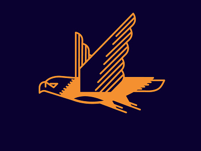 Hgf Falcon Icon bird eagle falcon flying icon illustration line logo lucas jubb vector