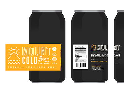 Mount Cold Brew branding can coffee cold brew identity label layout logo lucas jubb packaging starting