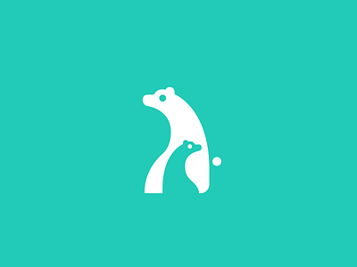 Mother and Child bear icon bear bears branding children design icon logo lucas jubb merge stamp start up