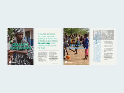 International Services Card Layout Design annual report charity graphic design layout lucas jubb typography