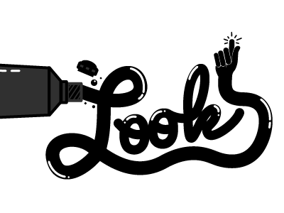 Look Now! font hand illustration illustrator jubb lucas paint script typography