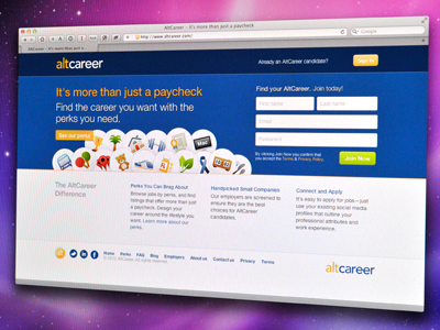 AltCareer altcareer homepage screen ui web