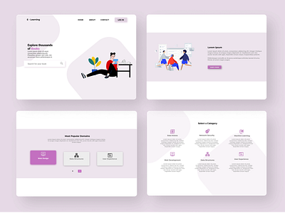 Web UI for Online Learning System figma ui uxui