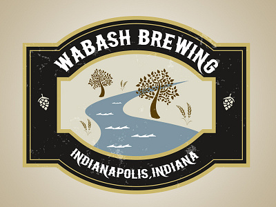 Wabash Brewing Logo beer logo craft beer indianapolis logo oei