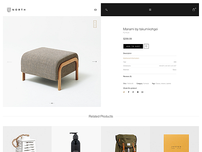 Simple Product North Store clean ecommerce minimal shop simple unique wordpress