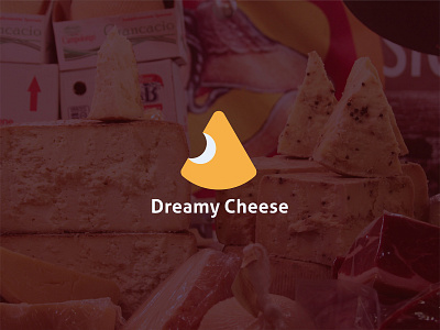 Dreamy Cheese Logo design_Flat logo branding cheese cheese logo cheese shop logo custom logo designflat flat logo graphic design logo design logo maker minimalist logo modern logo moodn logo shop logo tringle logo yellow logo