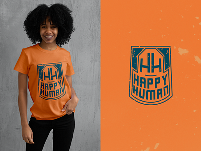 Happy Human_ Typography brand identity branding corporate identity corporate logo creeventer custom typography design graphic design halloween halloween tshirt happy human icon illustration logo modern typography t shirt design tshirt typography logo ui vector