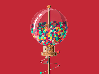 Candy Machine candy illustration poster surreal sweet vector