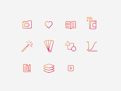 Phlearn icons buttons gradient iconography icons logos modern symbols