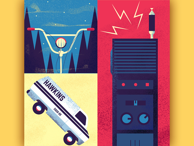 Stranger Things composition vector grunge stanger things illlustration