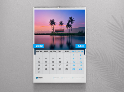 Creative Business 2022 Wall Calendar Design Template