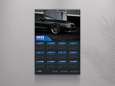Black Background 2022 Wall Calendar Design Template 2022 2022 calendar black background business calendar calendar 2022 print design wall calendar