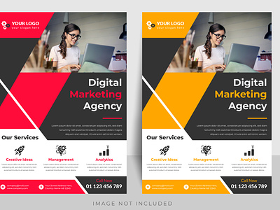 Digital Marketing Agency Promotion Modern Flyer Template branding business flyer design