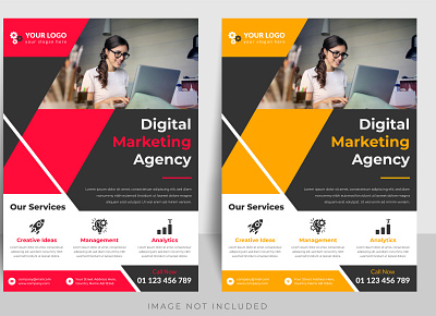 Digital Marketing Agency Promotion Modern Flyer Template branding business flyer design