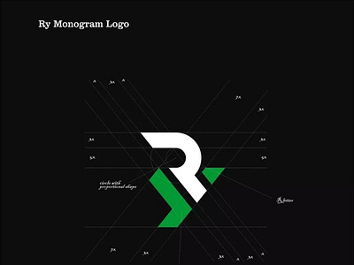 Monogram logo process of RY branding graphic design logo logo designer monogram