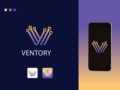 VENTORY app logo crypto logo fiverr designer logo designer security logo web logo