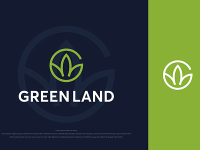 GREEN LAND brand kit dairy farm logo feed logo fiverr logo design minimal logo natural logo natural minimalist social media kit tech logo tech startup logo tree logo