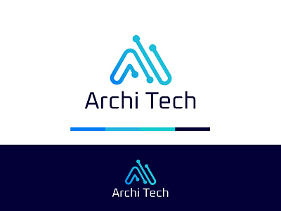 Archi Tech app icon app logo brand kit branding design crypto logo design food logo illustration logo tech logo