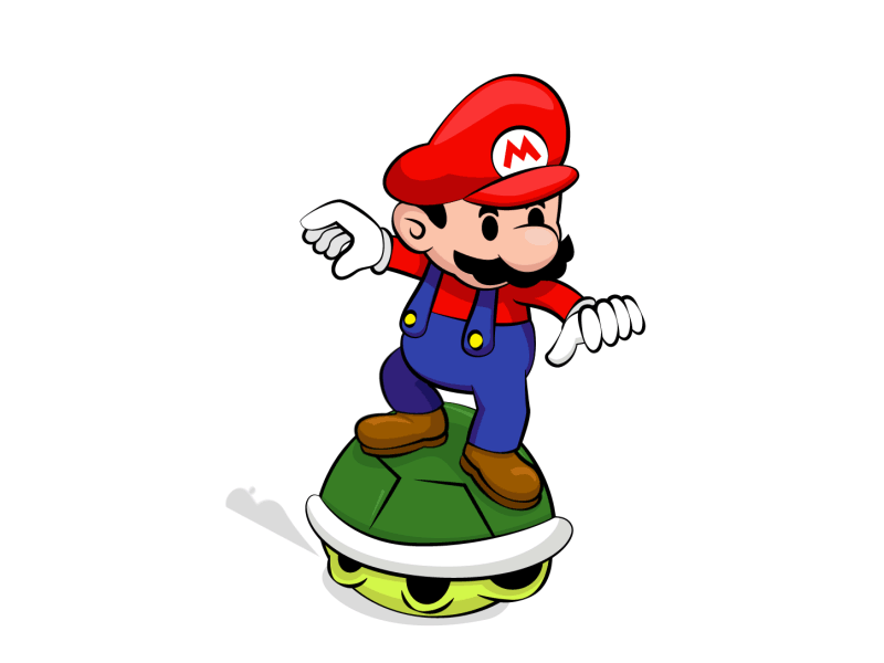 Mario on the Shell after effects animation game illustration koopa mario mario bros motion graphics nintendo turtle