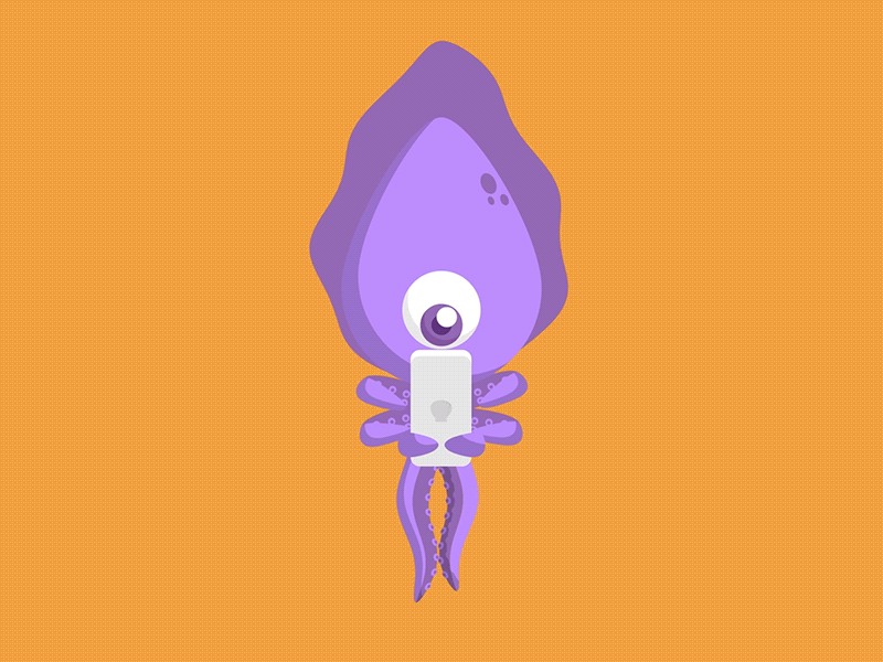 This Squid is Free animation interaction internet motion motion design motion graphics ocean sea smartphone squid