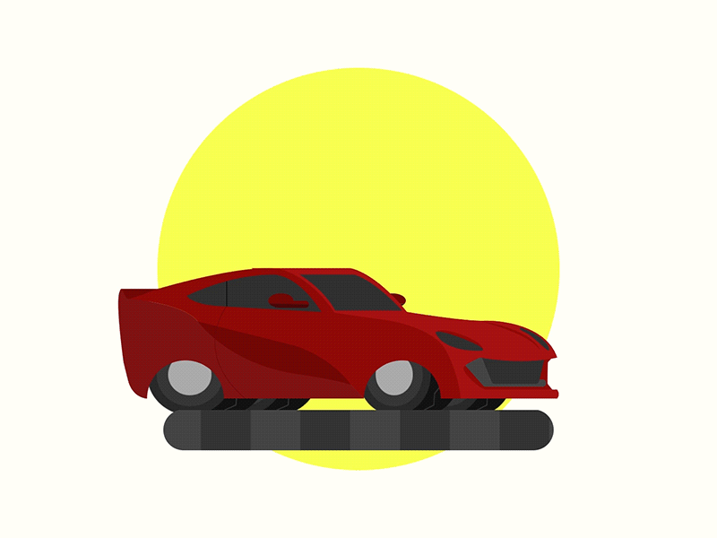 Ferrari 2d animation after effects animation animation 2d car drive driver driving ferrari illustration motion motion design motion graphic motion graphics road vehicle