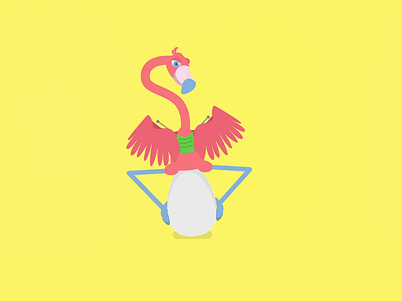 Mommy Flamingo 2d animation after effects animation baby bird design egg flamingo hatching knit mother motion design motion graphics