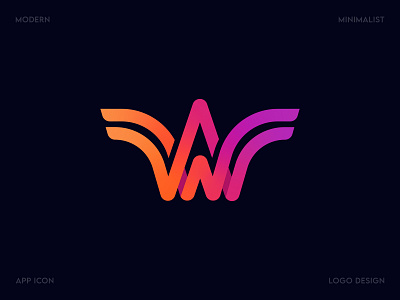 W & W APP ICON LOGO DESIGN