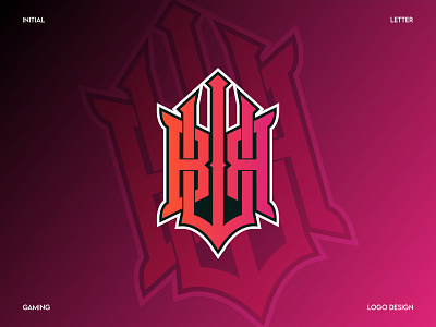 BWR LETTER INITIAL GAMING LOGO DESIGN