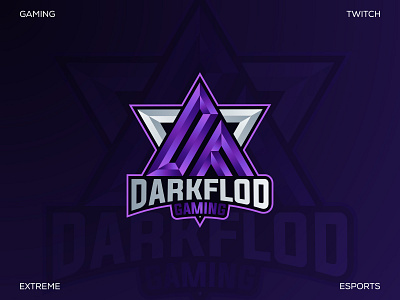 DARKFOLD INITIAL GAMING LOGO DESIGN brand logo branding creative logo design flat logo gaming graphic design illustration initial initial logo letter logo modern modern logo streamer streaming twitch ui unique logo youtube