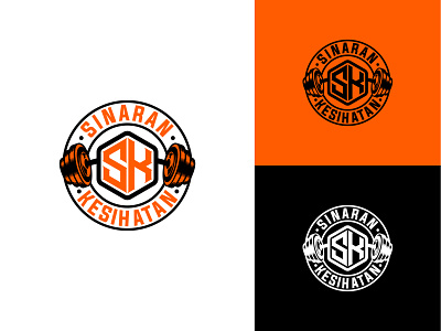 SINARAN KESIHATAN Fitness Logo Design