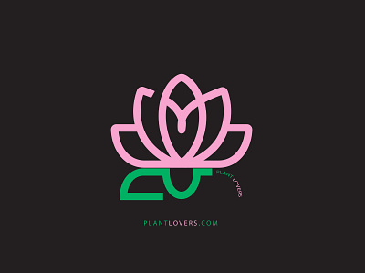 plantlovers com branding clean design flat graphic design icon logo logodesign logotype logotypedesign lotus minimal vector