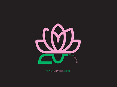 plantlovers com branding clean design flat graphic design icon logo logodesign logotype logotypedesign lotus minimal vector