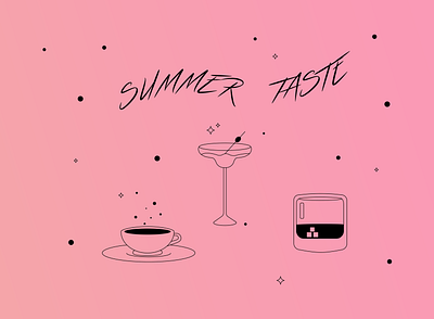 summertaste branding clean flat graphic design icon illustration lettering art minimal typography vector